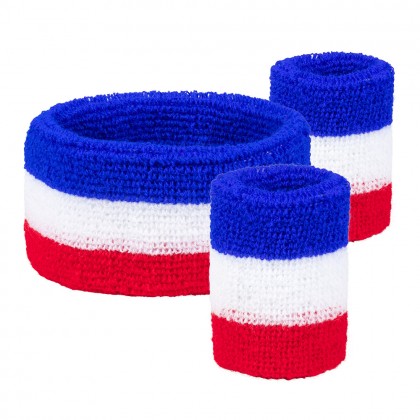 Set 3 zweetbandjes Frankrijk