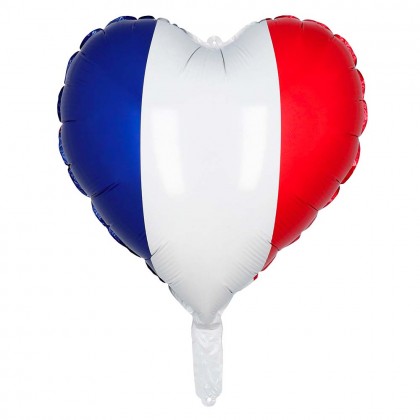 Folieballon Hart Frankrijk (40 x 45 cm)