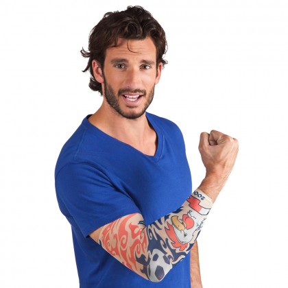 Tatoeage mouw 'Allez les Bleus'