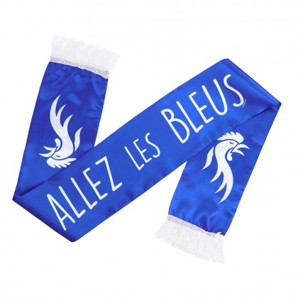 Polyester sjaal 'Allez les Bleus' dubbelzijdig (145 x 17 cm)