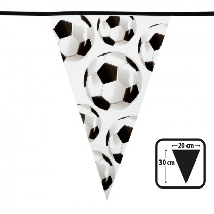 PE vlaggenlijn Football (30 x 20 cm, 6 m)