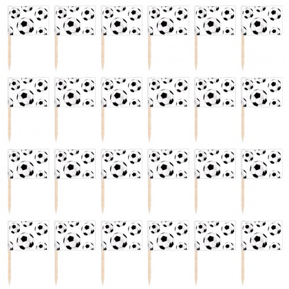 Set 24 Vlagprikkers Football (7 cm)
