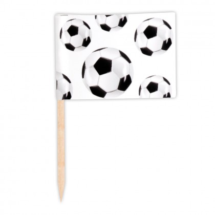 Set 24 Vlagprikkers Football (7 cm)