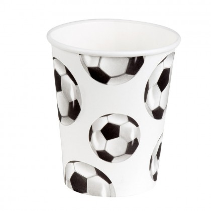 Set 10 papieren bekertjes Football (25 cl)