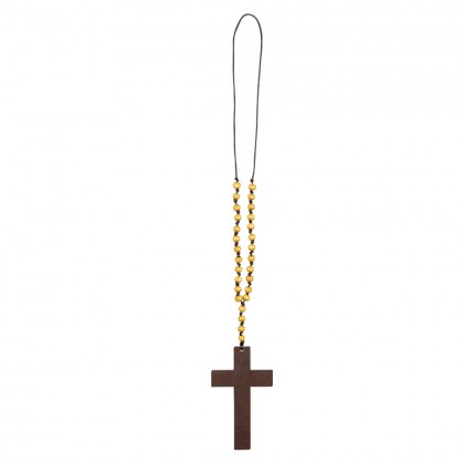Ketting houten priesterkruis