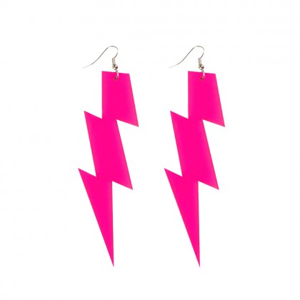 Paar oorbellen Flash neonroze UV