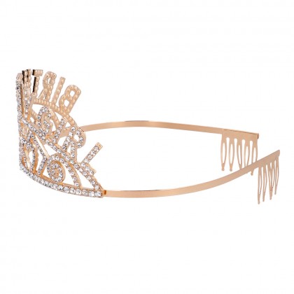 Metalen tiara 'Birthday girl'