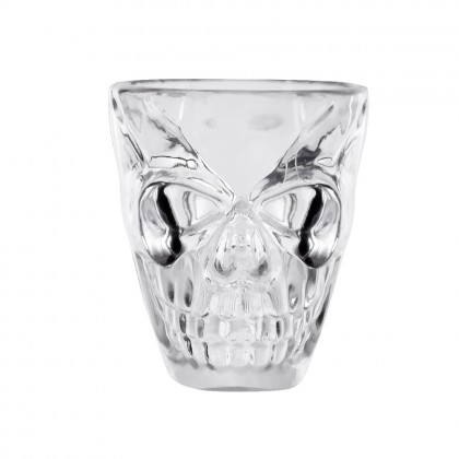 Set 4 plastic shotglaasjes Schedel (5 cl)
