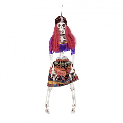 Hangdecoratie Skelet waarzegster (40 cm)
