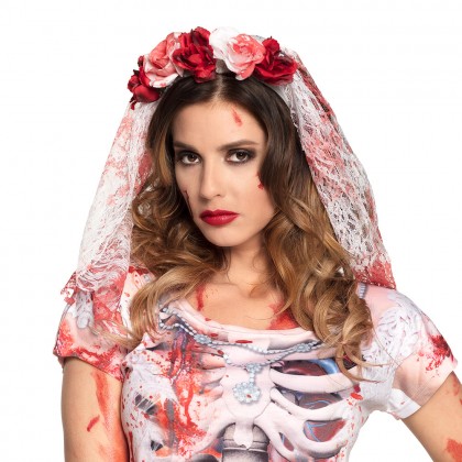 Diadeem Horror bride met sluier