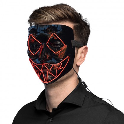 LED masker Killer smile rood