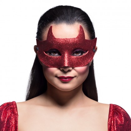 Oogmasker Duivel glitter