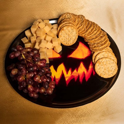 Plastic dienblad Creepy pumpkin (Ø 34,5 cm)