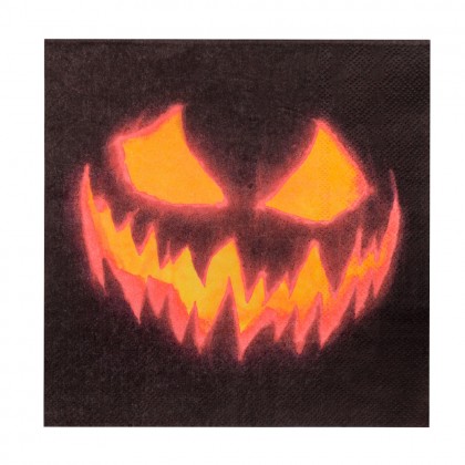 Set 20 papieren servetten Creepy Pumpkin (33 x 33 cm)