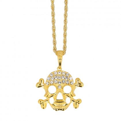 Ketting Schedel goud