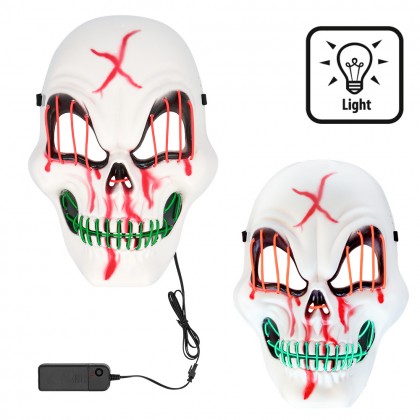 LED masker Halloween 5 ass.