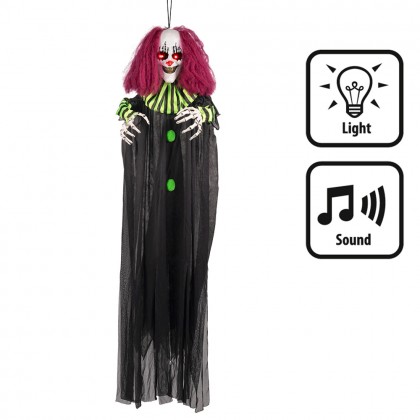 Hangdecoratie Terror clown (130 cm)