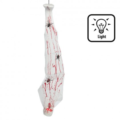 Hangdecoratie Spinnencocon (165 cm)