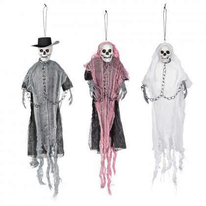 Hangdecoratie Skelet kolonist assortiment 3 ass. (40 cm)