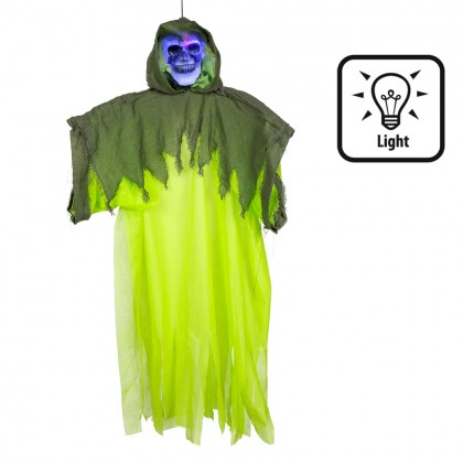 Hangdecoratie Groen skelet (120 cm)