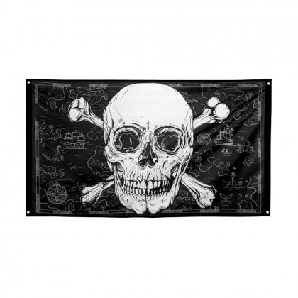 Polyester vlag Piraten (90 x 150 cm)