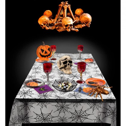 PE tafelkleed Spinnenweb (135 x 275 cm)