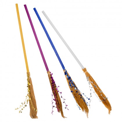 Heksenbezem Magic 4 kleuren ass. (110 cm)