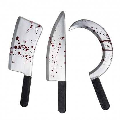 Messen Horror bloody 3 ass. (circa 45 cm)