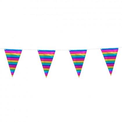 Folievlaggenlijn Regenboog (30 x 20 cm)(10 m)