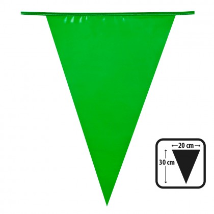 PE vlaggenlijn groen (30 x 20 cm)(10 m)