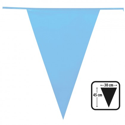 PE reuzenvlaggenlijn babyblauw (45 x 30 cm)(10 m)