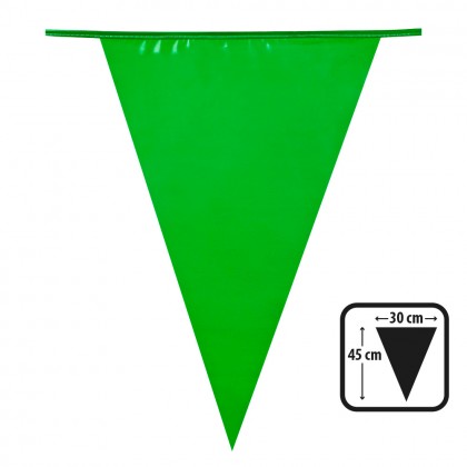 PE reuzenvlaggenlijn groen (45 x 30 cm)(10 m)