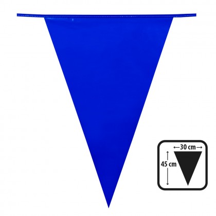 PE reuzenvlaggenlijn blauw (45 x 30 cm)(10 m)