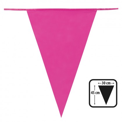 PE reuzenvlaggenlijn roze (45 x 30 cm)(10 m)