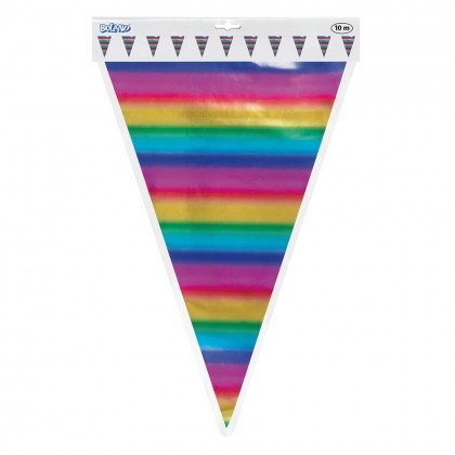 Foliereuzenvlaggenlijn regenboog (45 x 30 cm) (10 m)