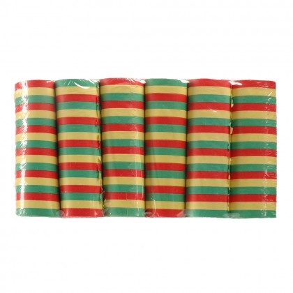 Set 6 rollen papieren serpentines Crazy (4 m) brandvertragend
