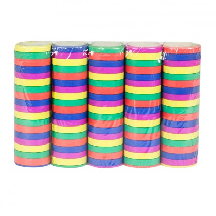 Set 5 rollen papieren serpentines Party (4 m) brandvertragend