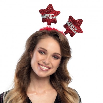 St. Tiara Star 'Happy Birthday' 6 kleuren ass.