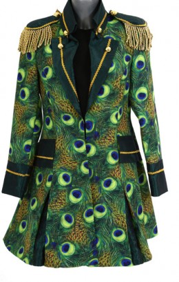 Carnavalsjasje luxe pauw lang