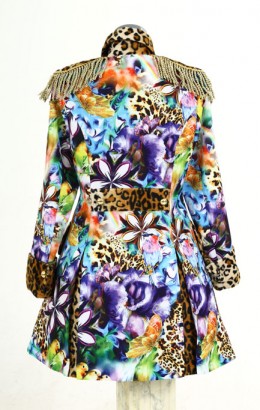 Carnavalsjasje luxe panterprint bird lang