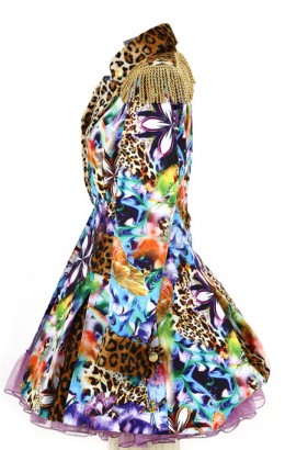 Carnavalsjasje luxe panterprint bird lang