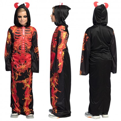 Kinderkostuum Hellfire skeleton (7-9 jaar)