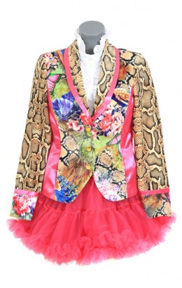 Carnavalsjasje luxe pink snake
