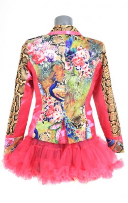 Carnavalsjasje luxe pink snake