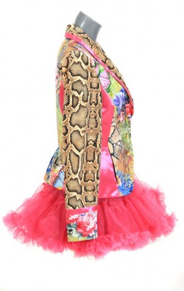 Carnavalsjasje luxe pink snake