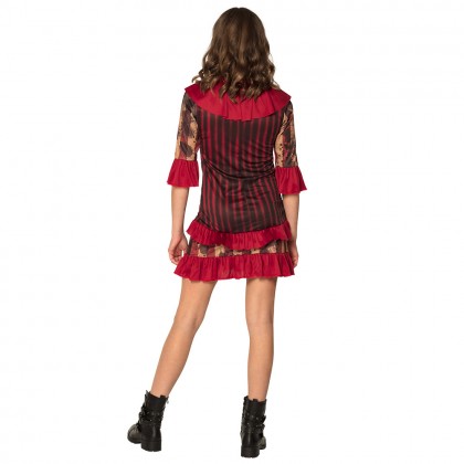 Tienerkostuum Midnight clownette (14-16 jaar)