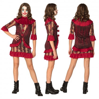 Tienerkostuum Midnight clownette (14-16 jaar)