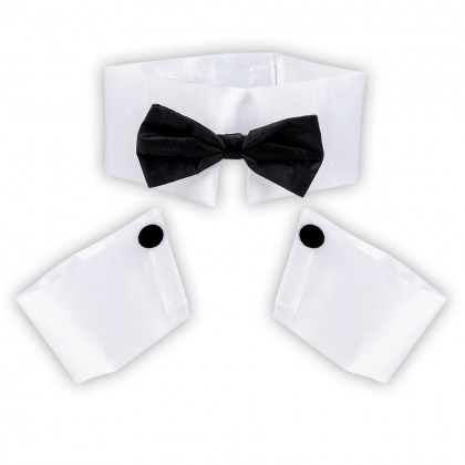 Set Stripper (kraag met vlinderstrik en 2 manchetten)