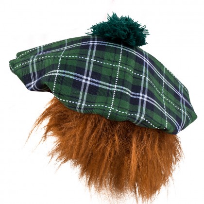 Baret Mr Tartan groen met haar
