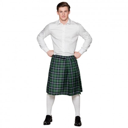 Kilt Mr Tartan groen (verstelbaar)